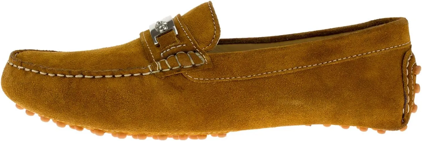 DTI BB Signature Drefinno Mens Suede Leather Shoes Slip-On Driving Shoe Loafer