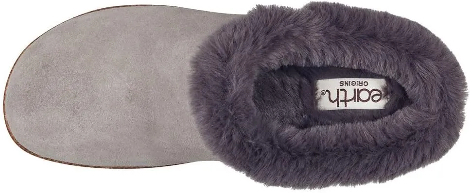 Earth Womens ETELANA Logo Faux Fur Clogs