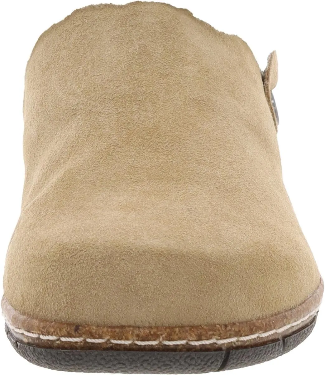 Earth Womens ETELANA Logo Faux Fur Clogs