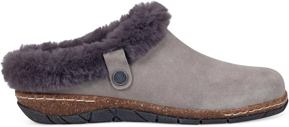 Earth Womens ETELANA Logo Faux Fur Clogs