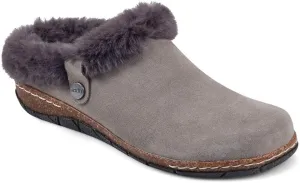 Earth Womens ETELANA Logo Faux Fur Clogs