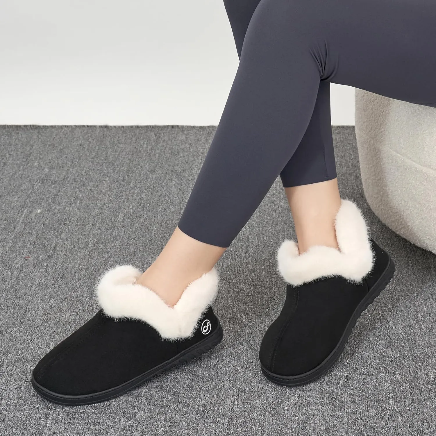Ecetana Womens Slippers House Shoes: Memory Foam Comfy Closed Back Fuzzy Slippers Indoor and Outdoor Cozy Slip On Soft Bedroom Shoes