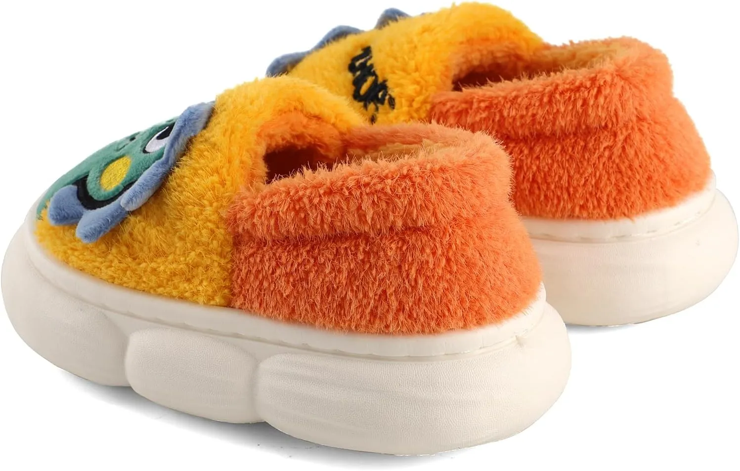 ESTAMICO Girls Cute Cartoon Slippers with Memory Foam Kids Plush Warm Winter House Shoes