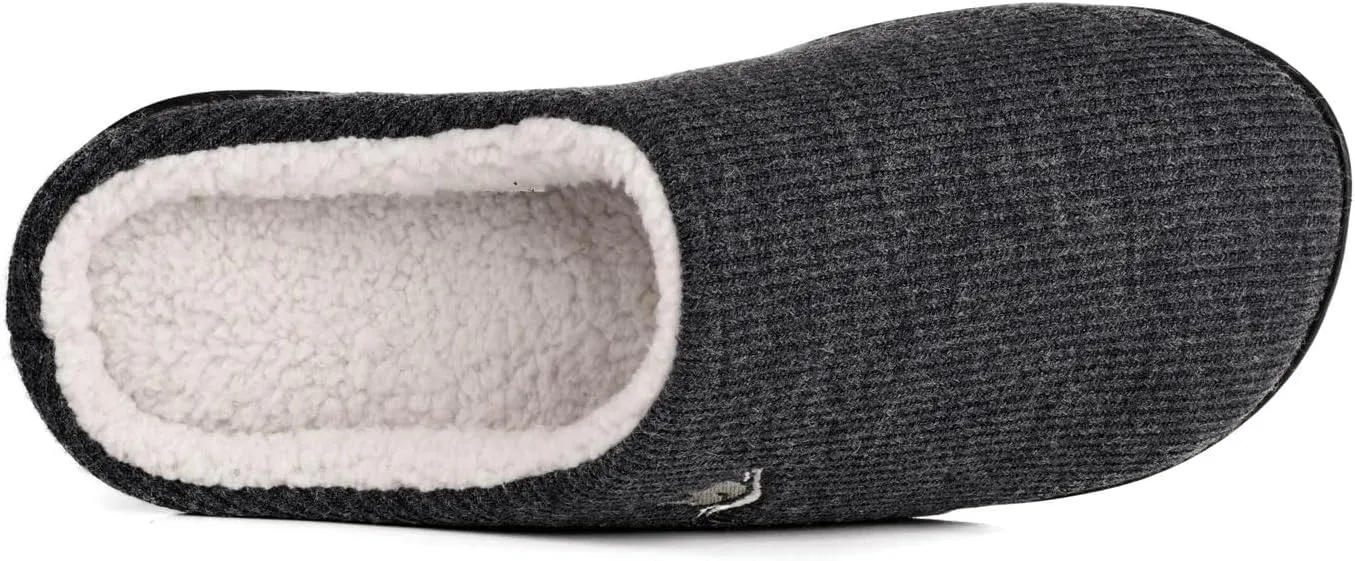 EuropeanSoftest Women's Classic French Terry Lining Slip On 80-D Memory Foam Slippers Breathable Washable Indoor/Outdoor House Shoe w/Anti Slip Sole