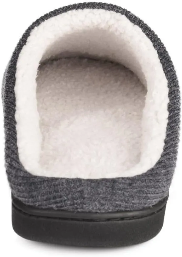 EuropeanSoftest Women's Classic French Terry Lining Slip On 80-D Memory Foam Slippers Breathable Washable Indoor/Outdoor House Shoe w/Anti Slip Sole