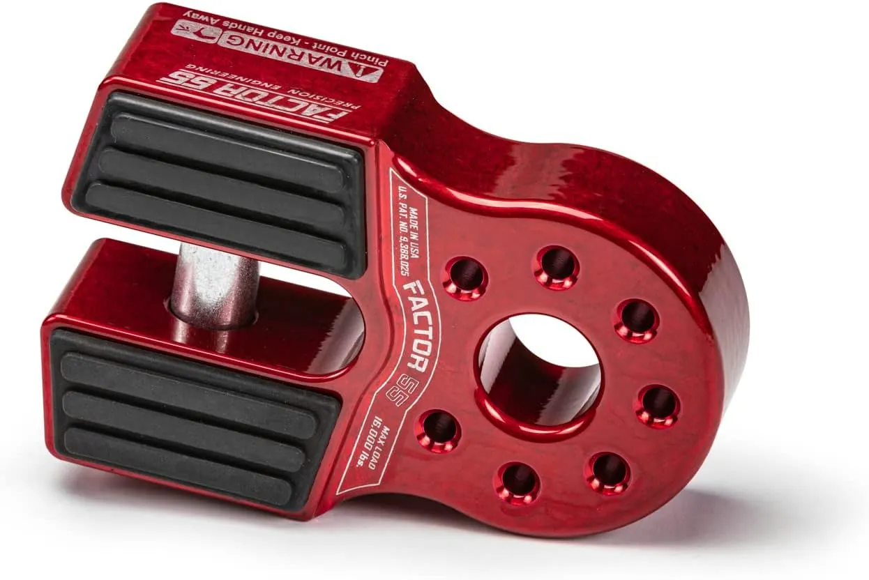 Factor 55 Flatlink Shackle Mount Winch, Designed for use Steel or Synthetic Ropes up to 6,000 lbs - Red