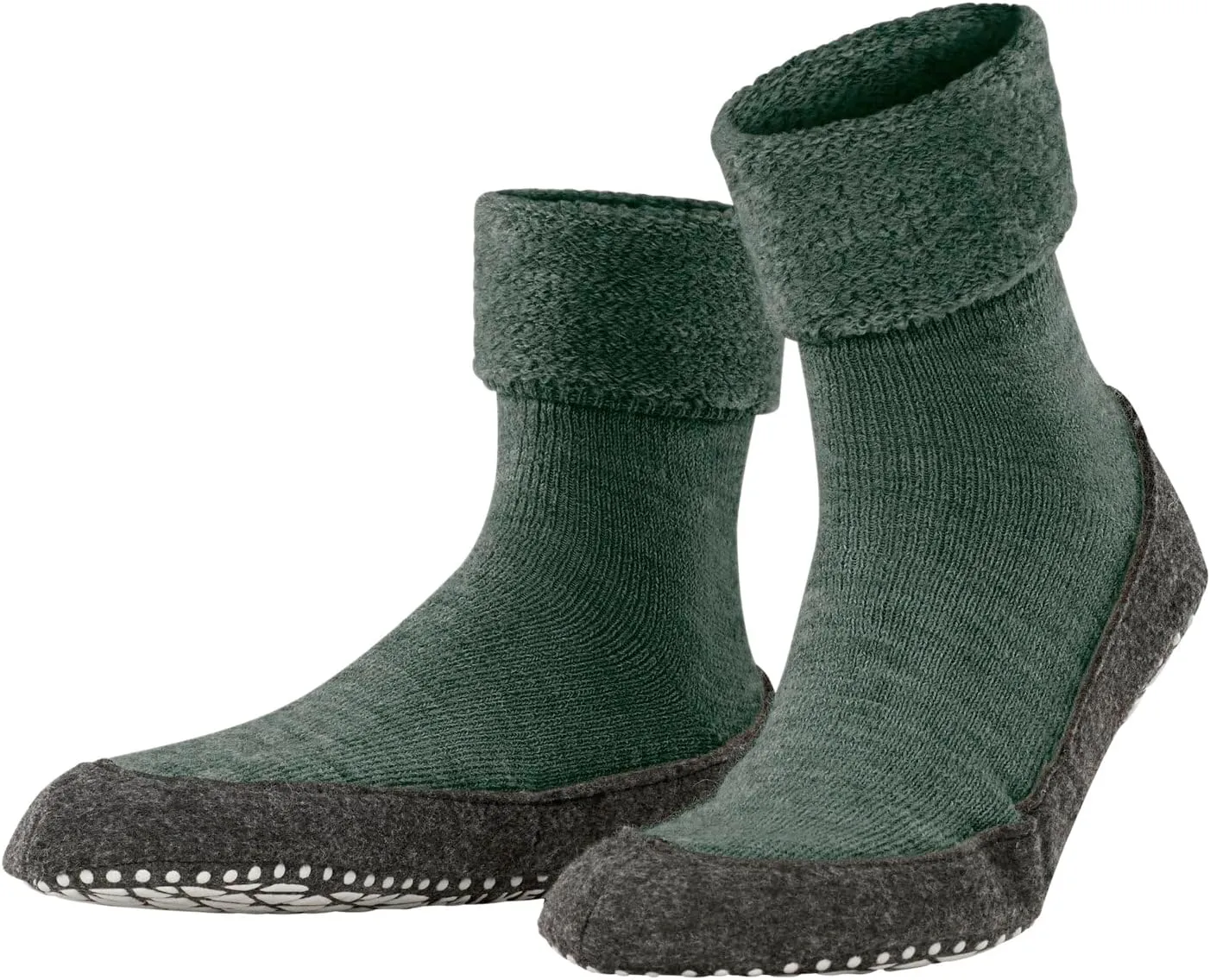 FALKE Women's W HP Cosyshoe Slipper Sock Merino Wool Grey Pink White 1 Pair, 6.5-7.5