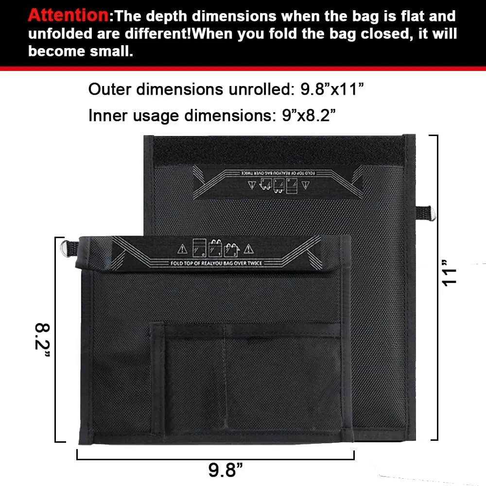 Farday Bag,Signal Isolation Bag,Shield Your Phone/ipad from Hacking,Tracking,and EM Protection with This Pouch -Shields NFC/WiFi/Bluetooth for Phones,Key Fobs and Credit Card (9.8"X11")
