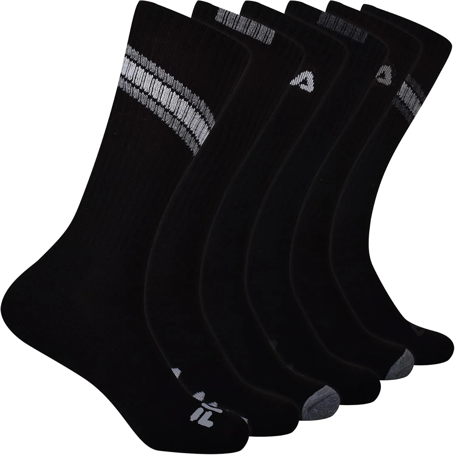 Fila Men's Striped Half Cushion Crew Socks