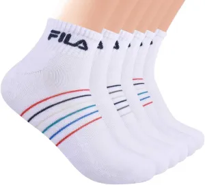 FILA Men's Striped Half Cushion Quarter Socks