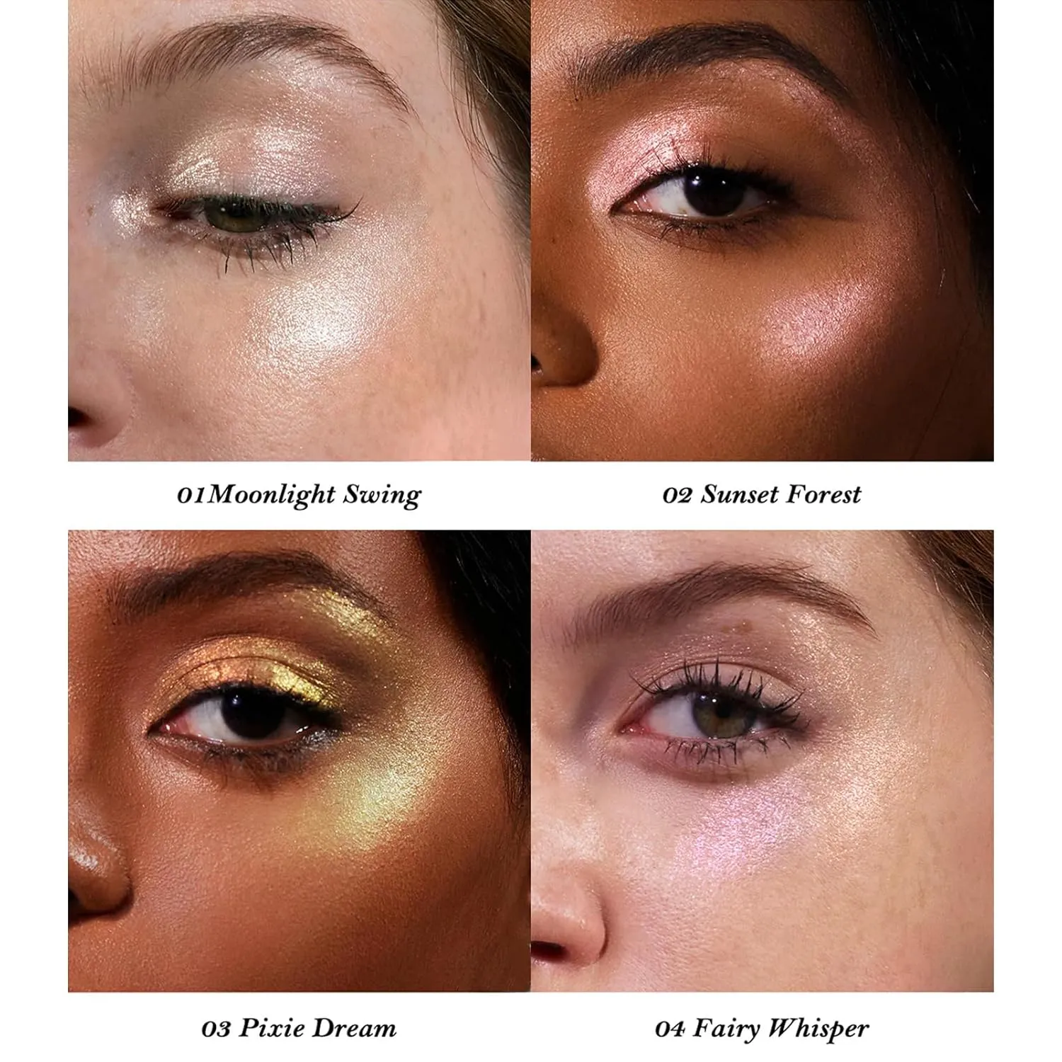 Flower Knows Midsummer Fairytales Liquid Highlighter,Shimmering Face & Body Illuminator,Glow Finish,Blendable & Long-lasting Radiance for Women & Girls(01 Moonlight Swing)