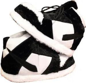 Fluffy Slippers Sneaker Slippers for Women Men Comfy Kicks Winter Warm One Size Suppleness Home Shoes with Anti-skid Rubber Sole