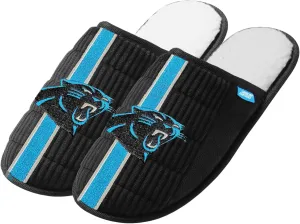 FOCO NFL Men's Officially Licensed Primary Logo Game Day Team Color Football Sherpa Slide Slipper