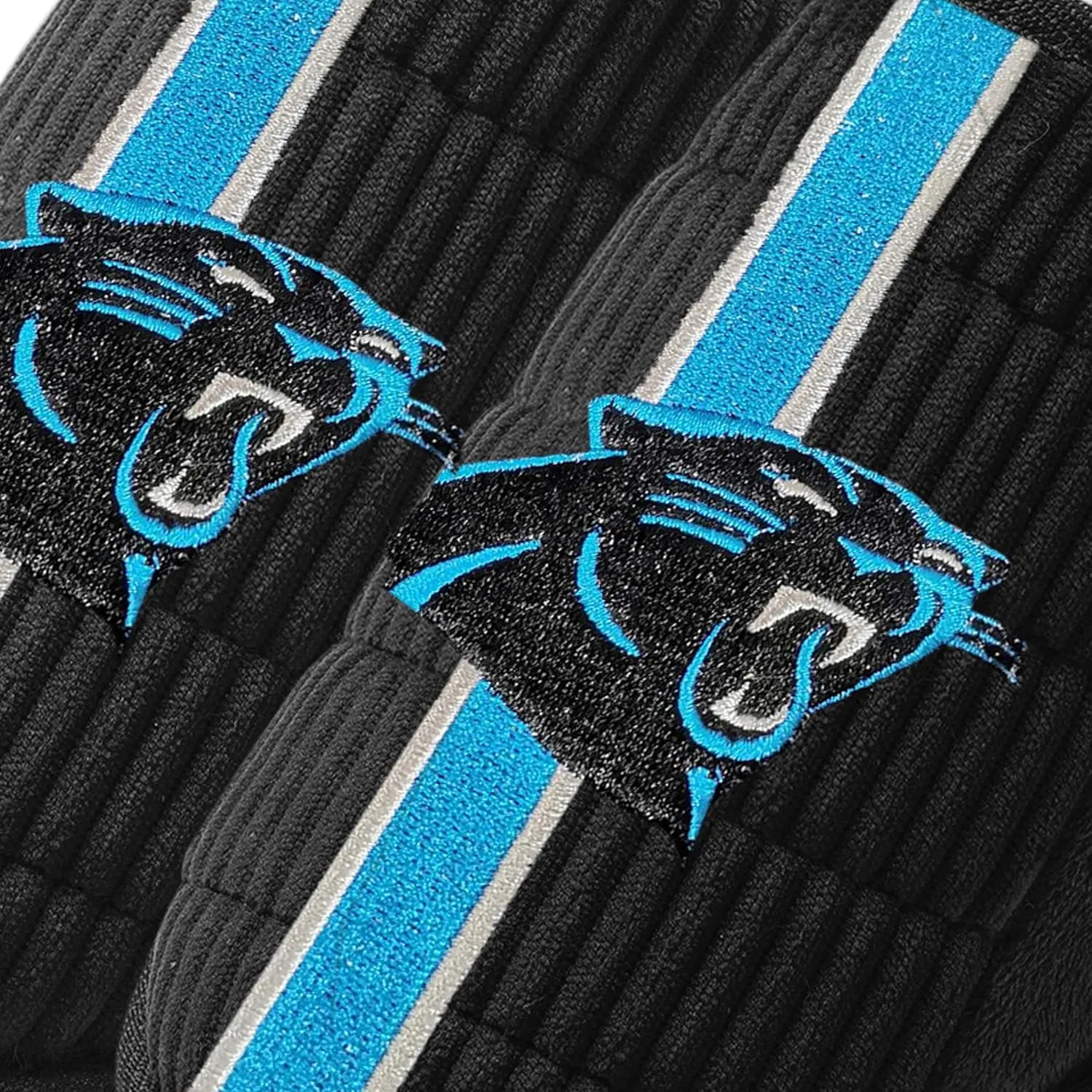 FOCO NFL Men's Officially Licensed Primary Logo Game Day Team Color Football Sherpa Slide Slipper