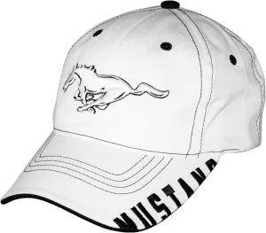 Ford Mustang Bill Edge White Baseball Cap