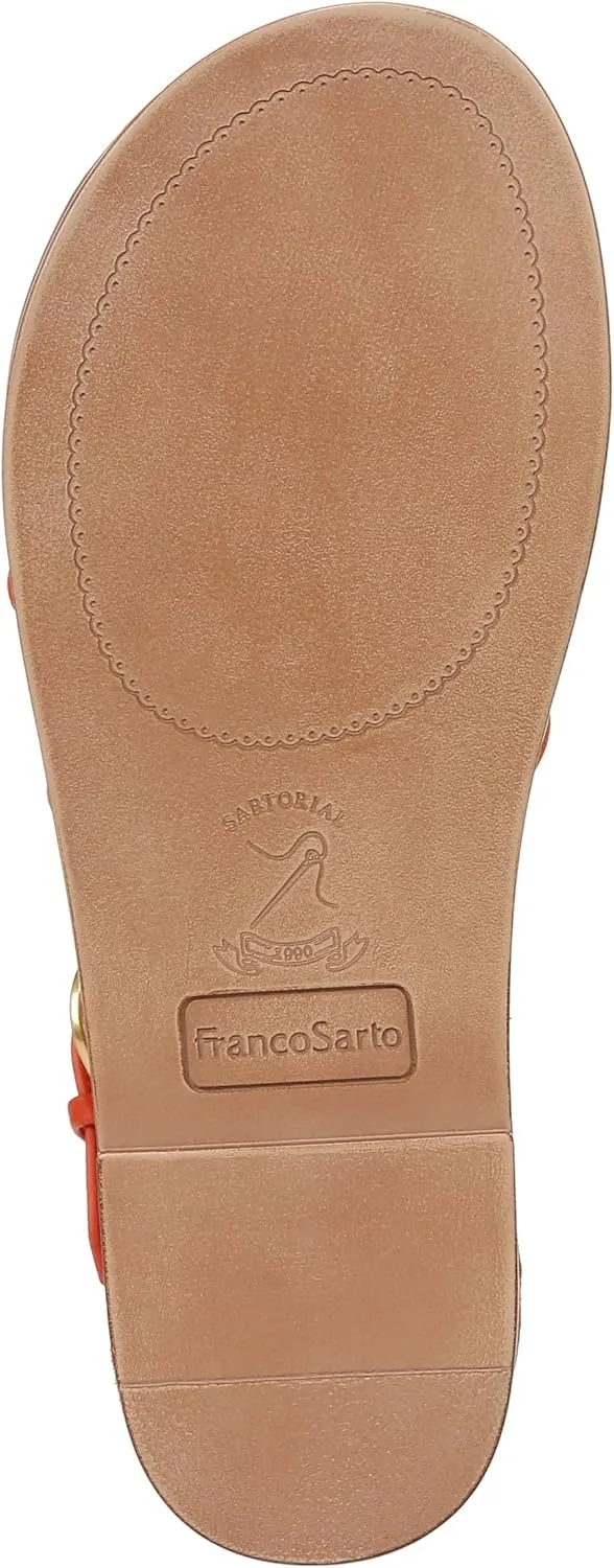 Franco Sarto Women's Ruth Ankle Strap Thong Flat Sandal