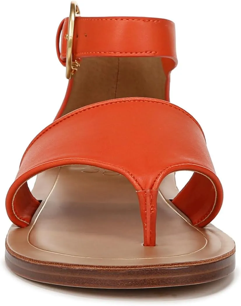 Franco Sarto Women's Ruth Ankle Strap Thong Flat Sandal