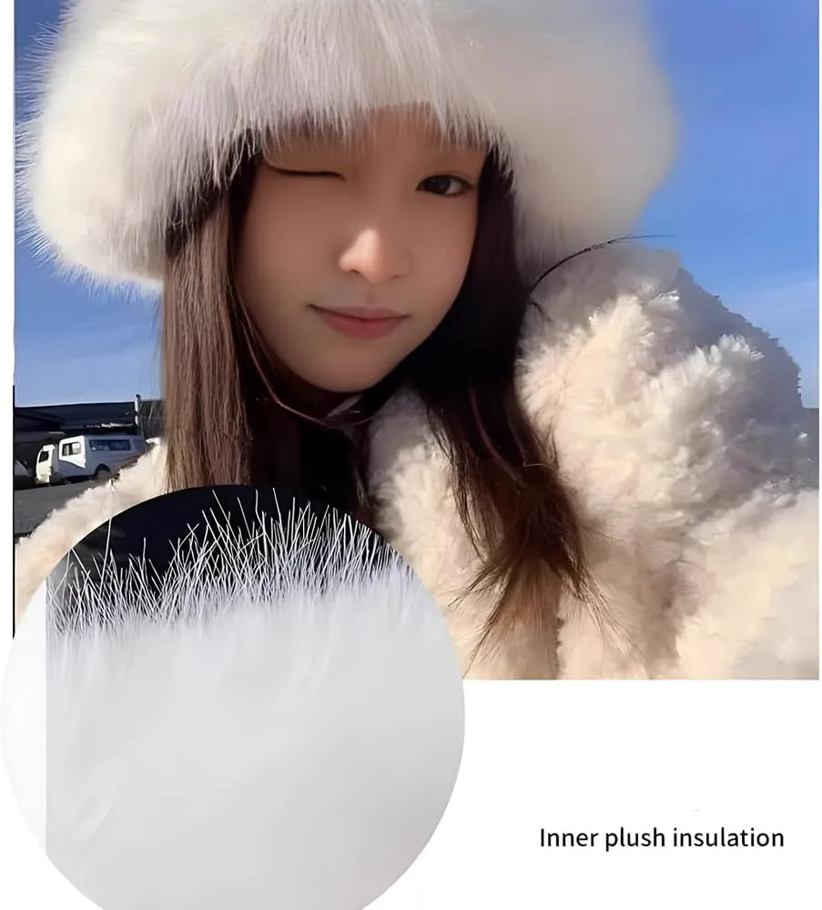 Fuzzy Faux Fur Diva Bucket Hat for Women - Luxurious Winter Hat for Fashionable Ladies
