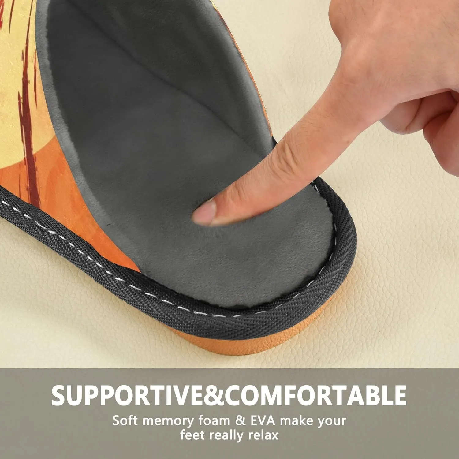 Fuzzy Slippers for Women Men Cozy Memory Foam Scuff Slippers Warm House Shoes Indoor/Outdoor
