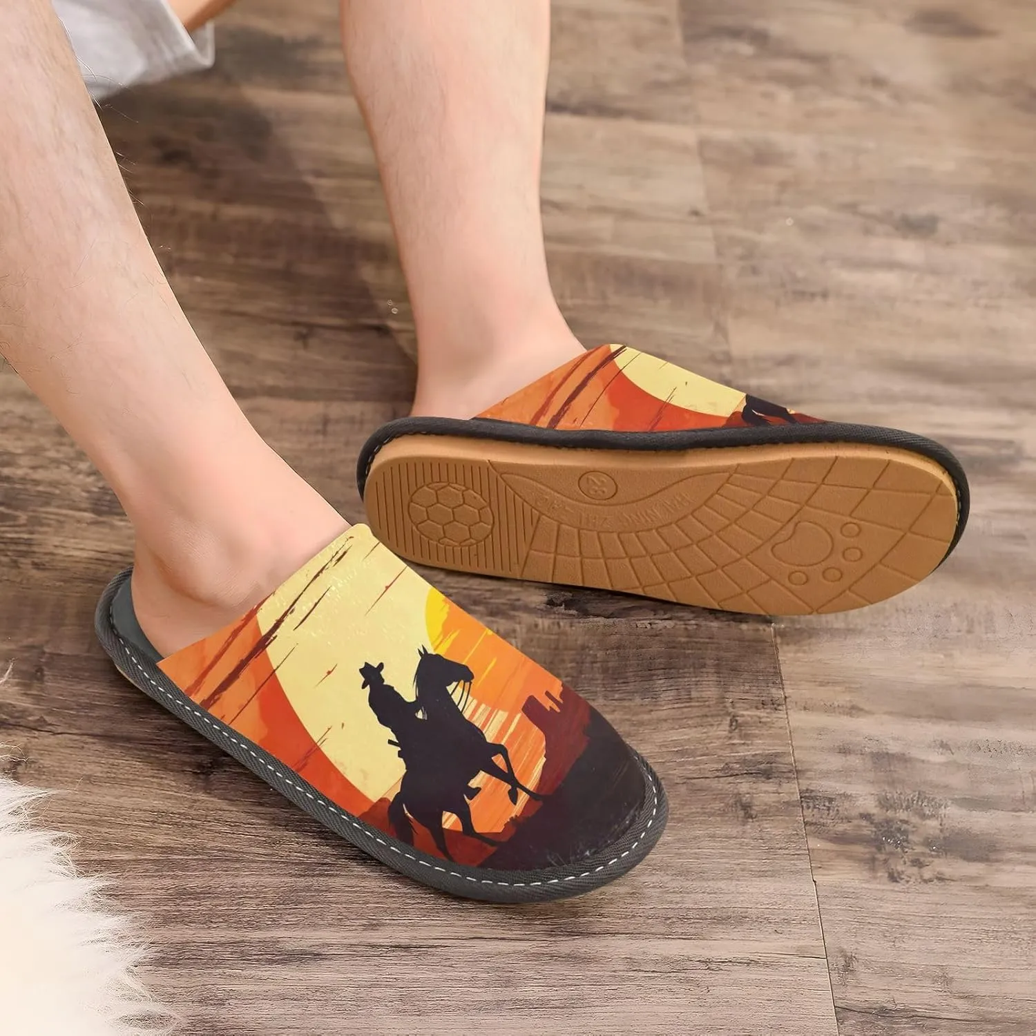 Fuzzy Slippers for Women Men Cozy Memory Foam Scuff Slippers Warm House Shoes Indoor/Outdoor