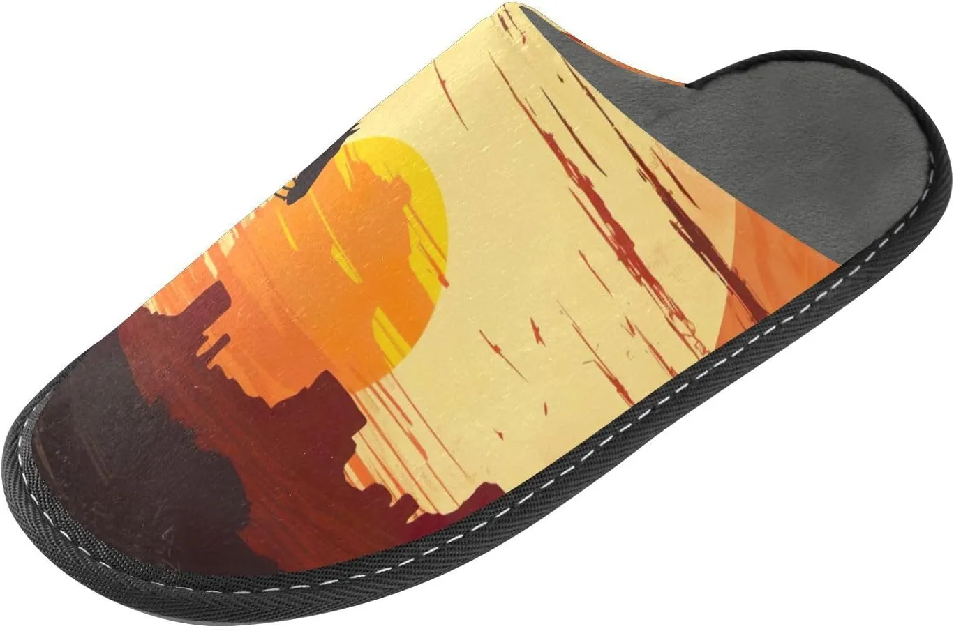 Fuzzy Slippers for Women Men Cozy Memory Foam Scuff Slippers Warm House Shoes Indoor/Outdoor