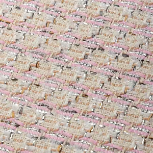 FW Soft Woolen Tweed Fabric by The Yard - Premium Blended Metallic DIY Hand Sewing Material for Dress, Skirt, Coat, Suit, Bag (16640-2)