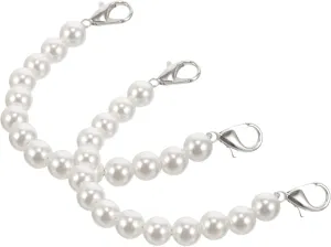 Gatuida 2Pcs Heel Shoe Straps for Women Pearls Strap Extenders for High Heels Versatile Straps for Slippers and Sandals Comfortable Fit Secure and Stylish