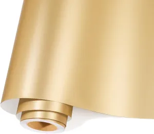 GIRAFVINYL Matte Metallic Vinyl, 12" x 20ft Gold Permanent Vinyl for Home Decor, Car, Sign, Sticker