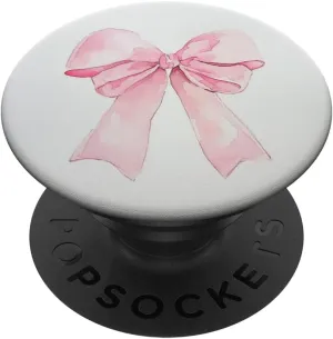 Girly || Bow in Watercolor|| coquette || Aesthetic Pink Bow PopSockets Adhesive PopGrip