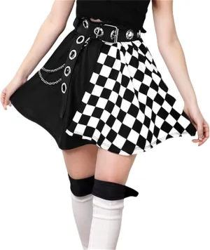 Goth Skirts for Women Punk Grunge Rave Emo Y2k Vintage Halloween