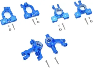 GPM Alum Front C-Hubs   Front & Rear Knuckle Arms Blue : 1/10 Kraton 4S BLX