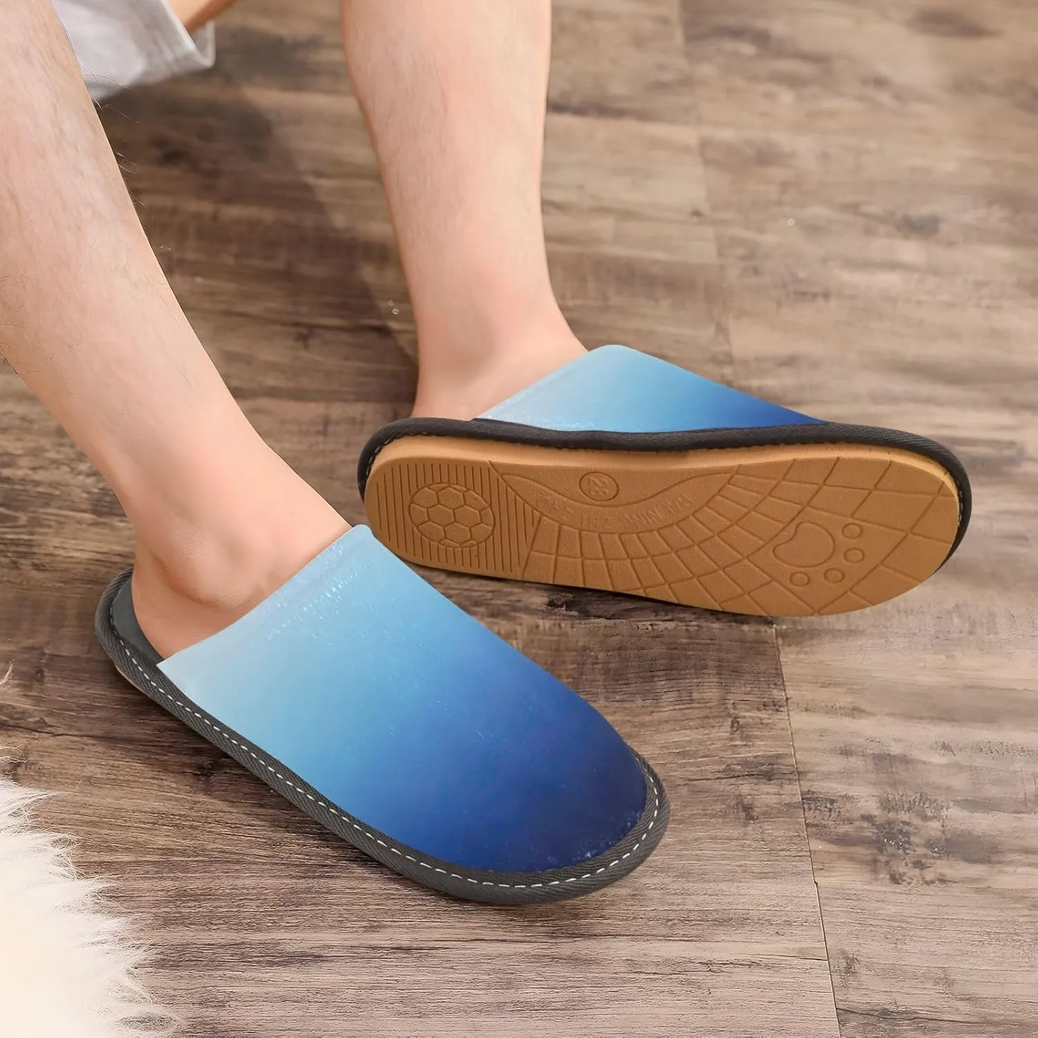 Gradient Travel Slippers Womens Houseshoes Womens Winter Slippers Home Slippers for Men