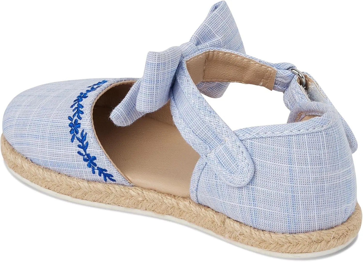 Gymboree Girls and Toddler Closed Toe Espadrille Flat With Ankle Strap