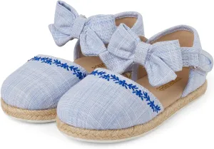 Gymboree Girls and Toddler Closed Toe Espadrille Flat With Ankle Strap