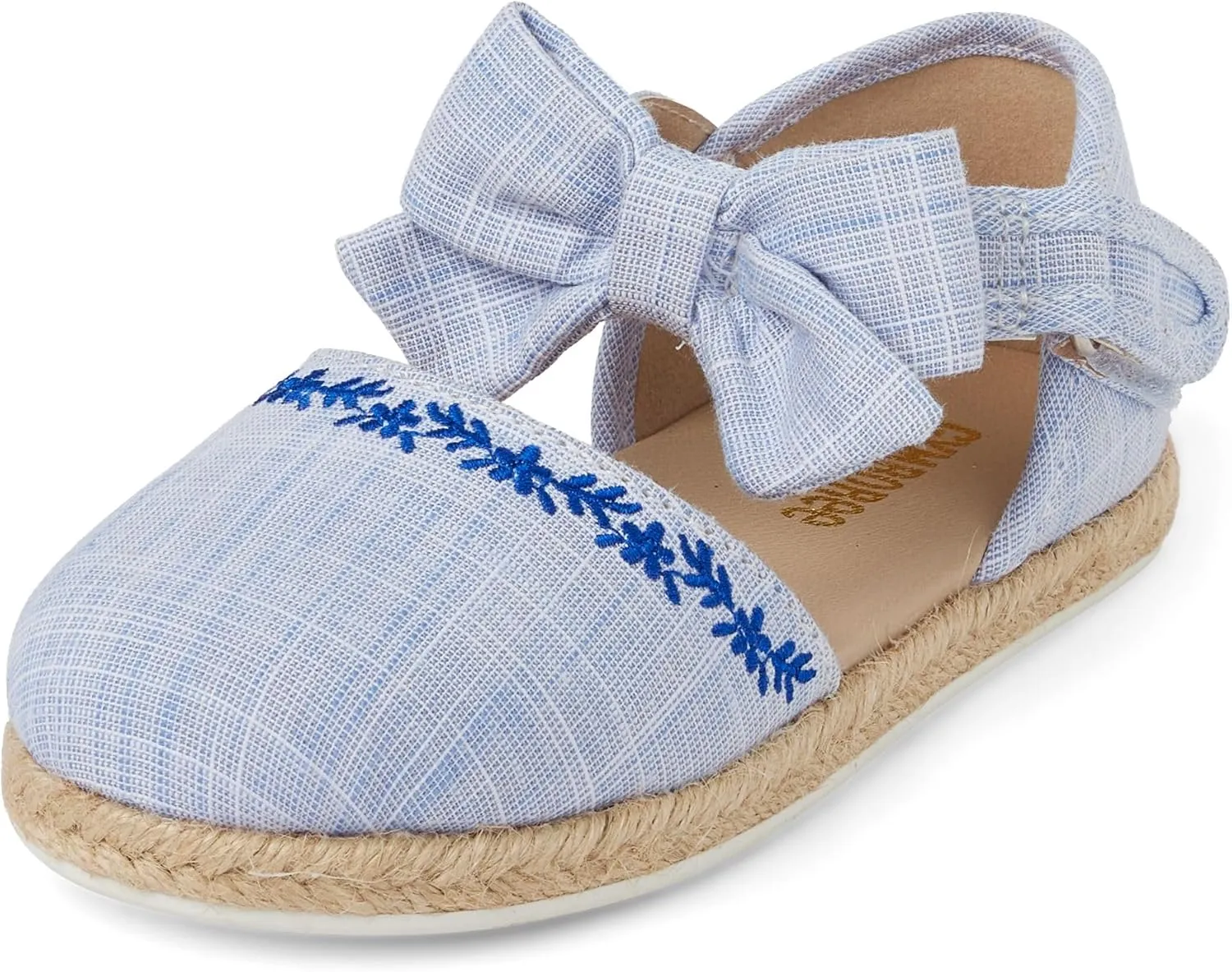 Gymboree Girls and Toddler Closed Toe Espadrille Flat With Ankle Strap