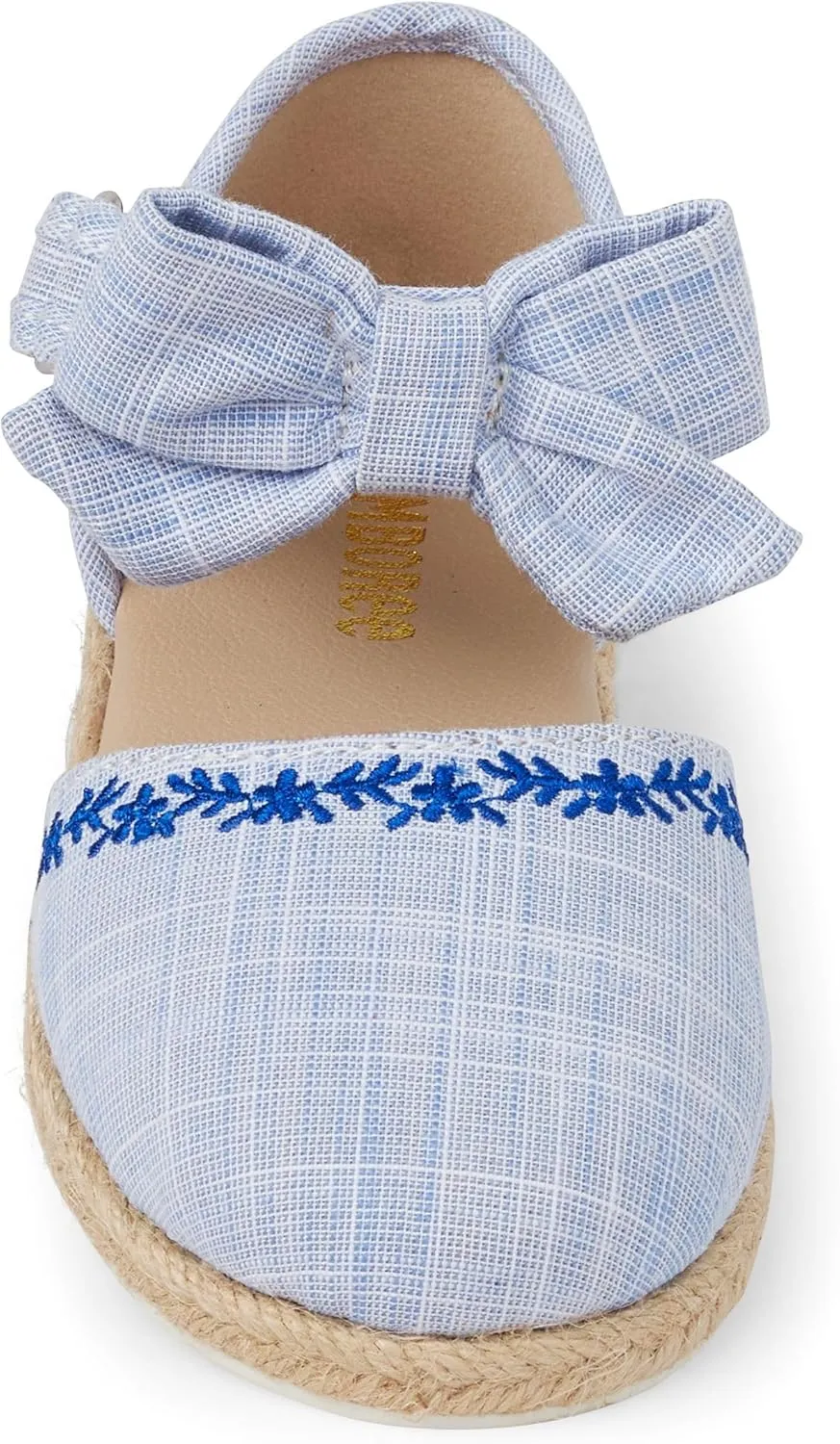 Gymboree Girls and Toddler Closed Toe Espadrille Flat With Ankle Strap
