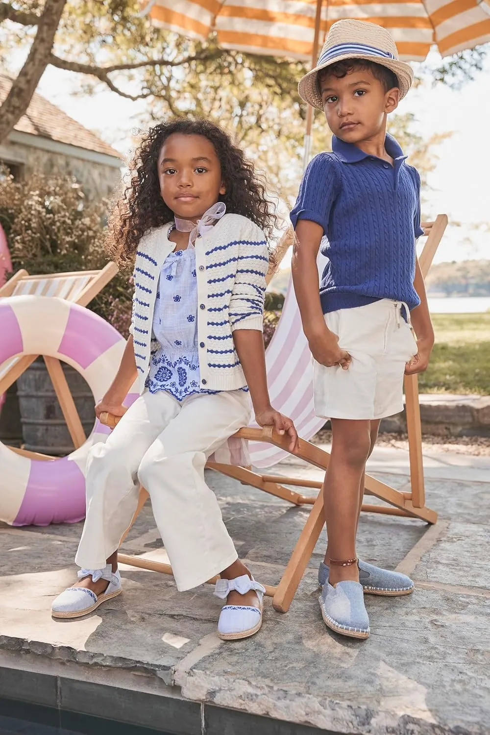 Gymboree Girls and Toddler Closed Toe Espadrille Flat With Ankle Strap