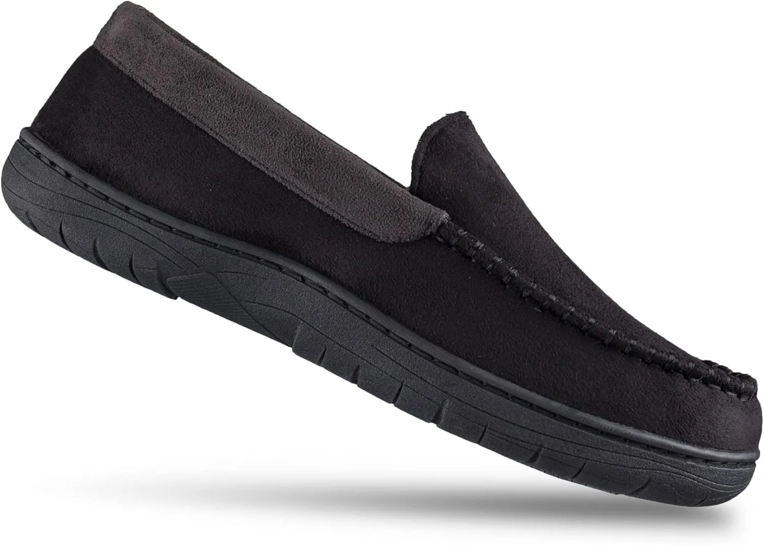 Haggar Men's Closed-Back Memory Foam Venetian Slipper House Shoe-Indoor/Outdoor Sole