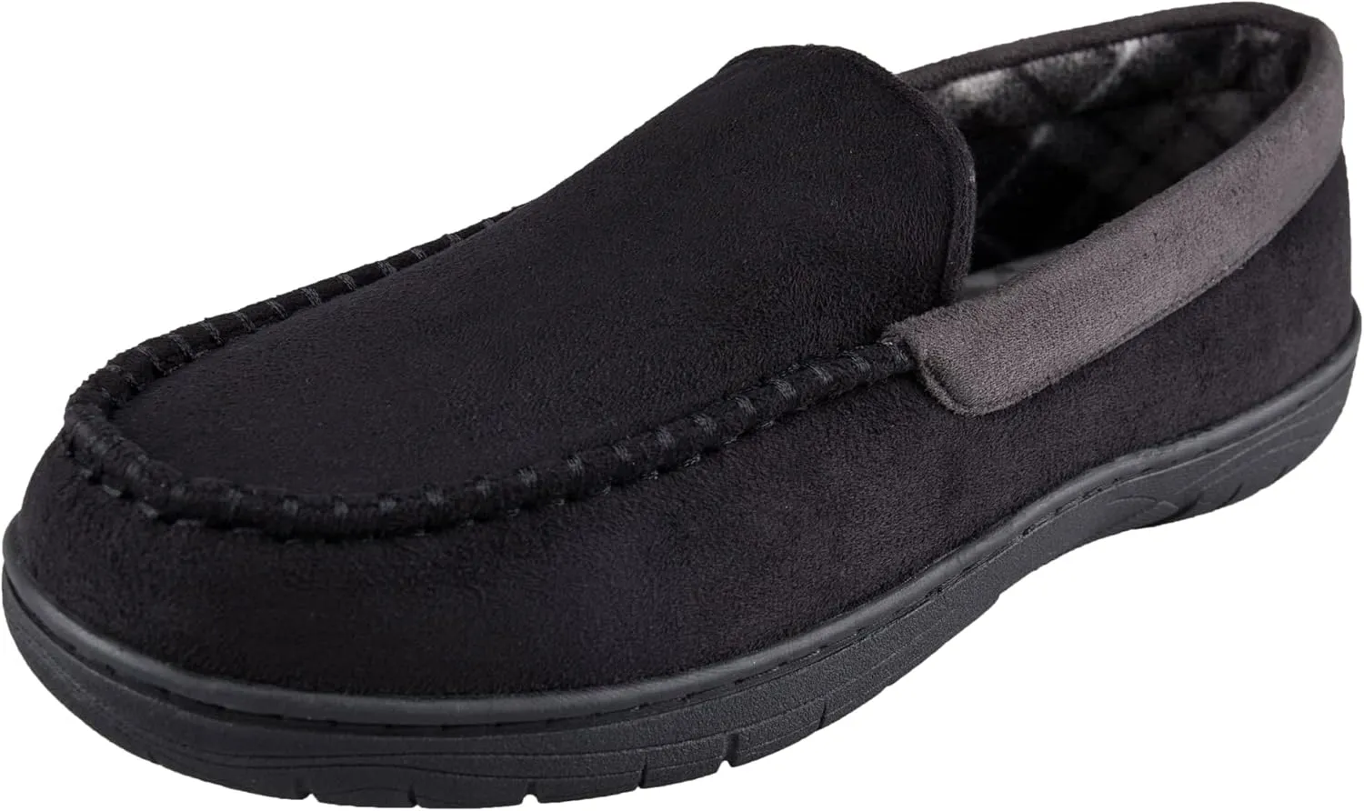 Haggar Men's Closed-Back Memory Foam Venetian Slipper House Shoe-Indoor/Outdoor Sole