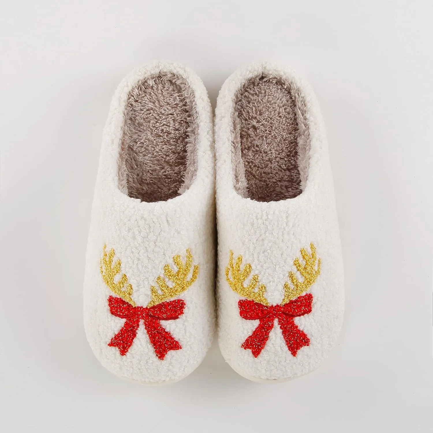 Halloween Pumpkin Slippers for Womens Mens Cute Cartoon Slippers Plush Warm Memory Foam Shoes