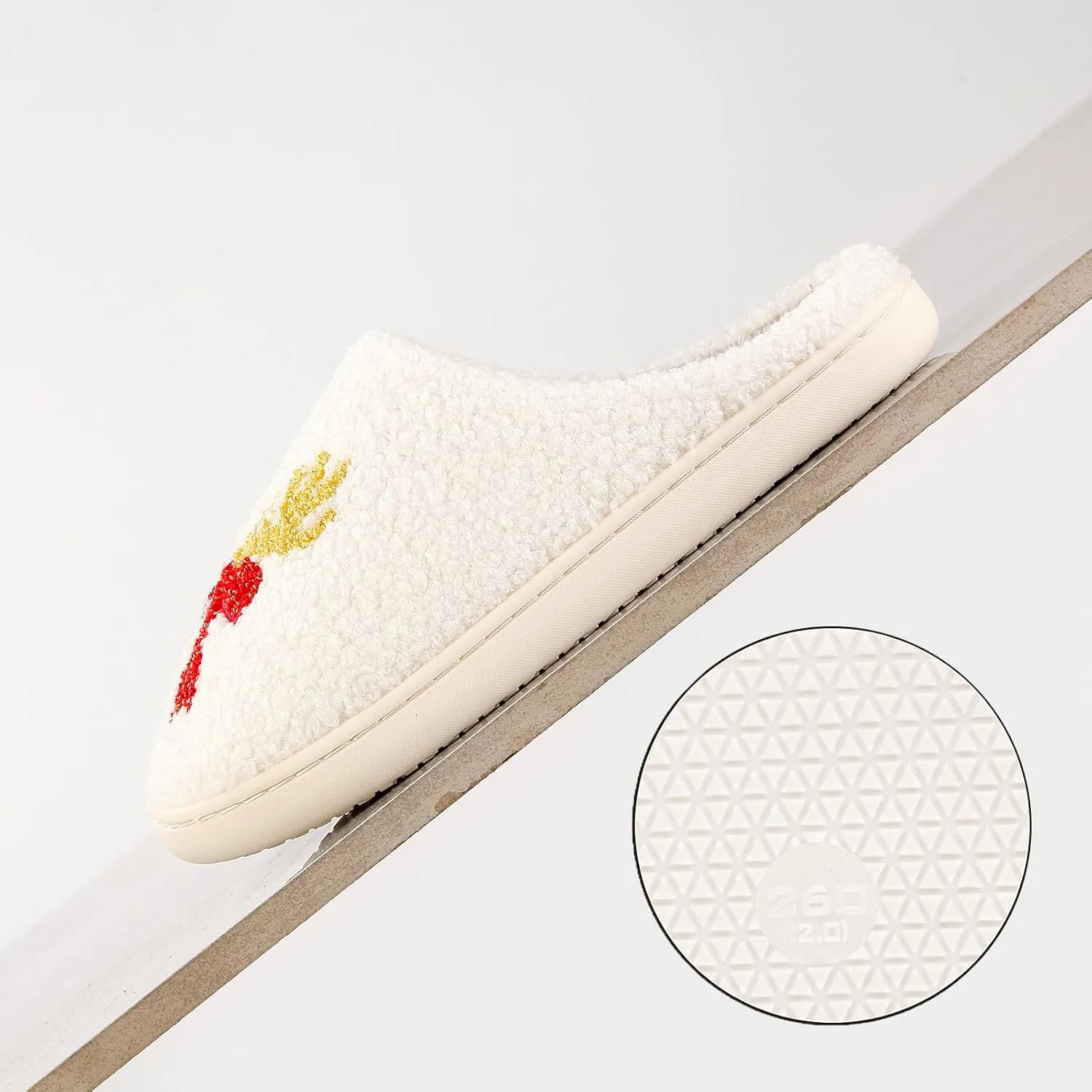 Halloween Pumpkin Slippers for Womens Mens Cute Cartoon Slippers Plush Warm Memory Foam Shoes