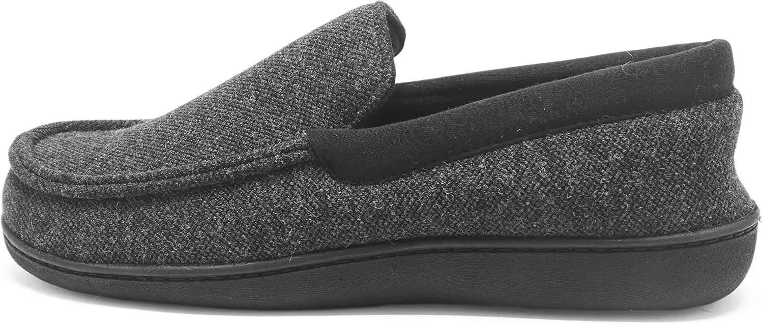 Hanes Men's ComfortSoft Memory Foam Knit Venetian Moccasin Indoor/Outdoor Slipper