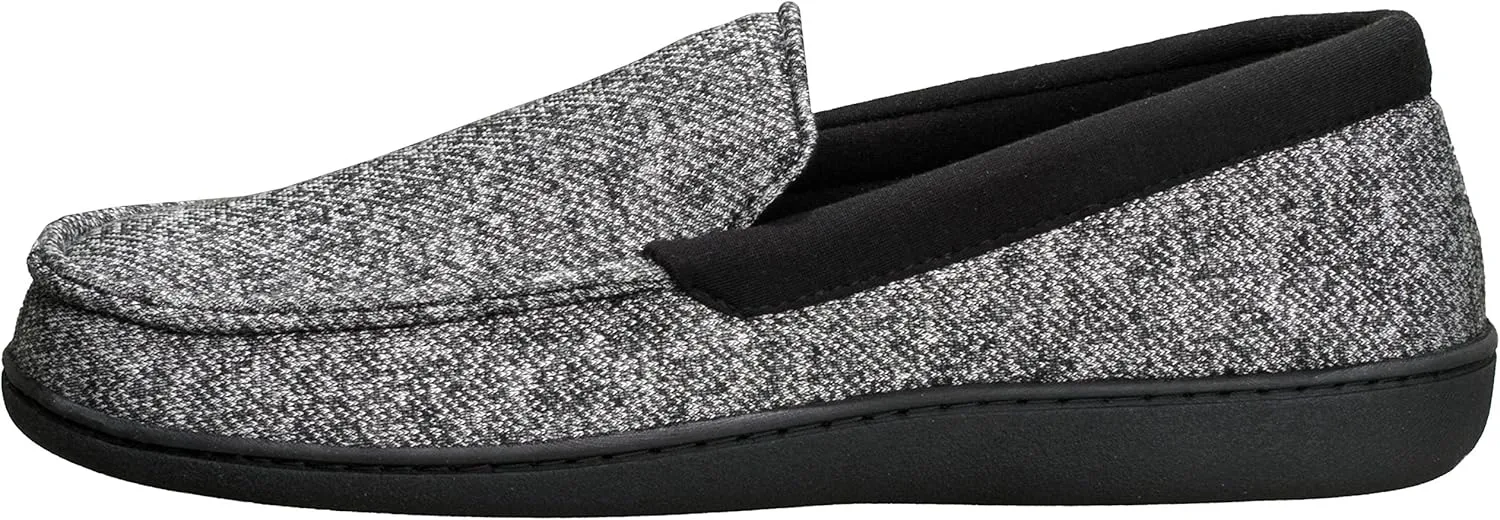 Hanes Men's ComfortSoft Memory Foam Knit Venetian Moccasin Indoor/Outdoor Slipper