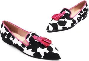 Hee grand Women's Tassel Slip on Loafer Flat Casual Pointed Toe Faux Suede Flat Shoes Comfort Ballerina Flats Women Dressy