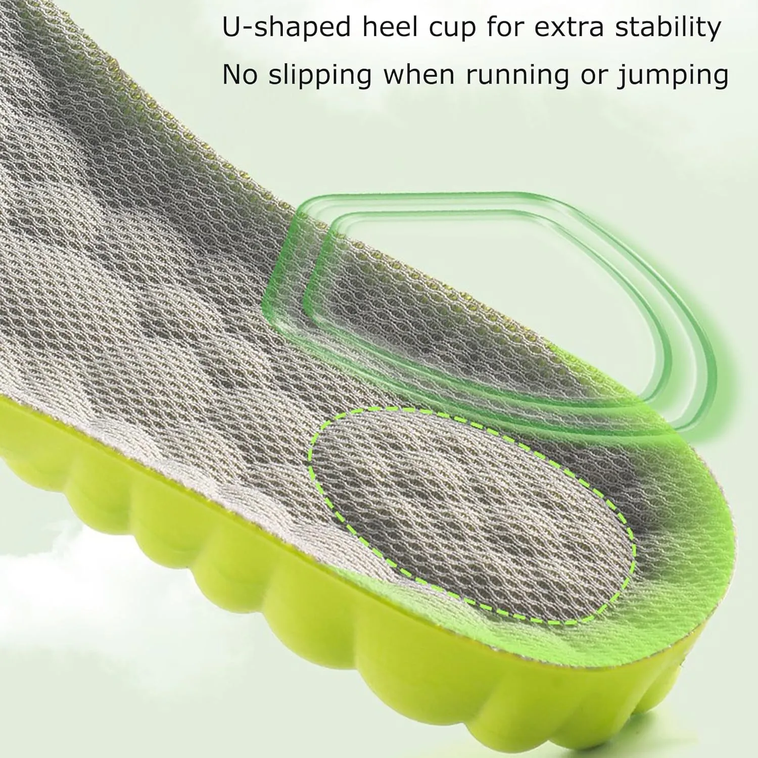 Height Increase Insoles for Men Wowen-4D Cloud Technology Insole-Super Soft Comfort Elevator Insoles, Memory Foam Heel Lift Inserts (Green, Lift 3.5CM/Men: US 8-12)