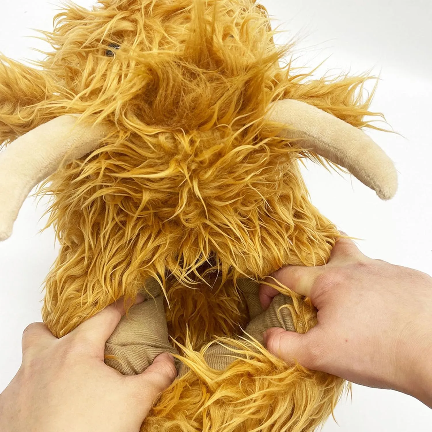 Highland Cow Plush Scottish Cow Slippers - Soft Warm Animal Home Indoor Unisex Slippers