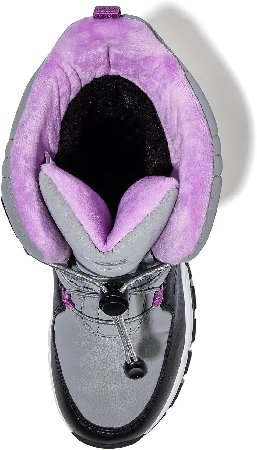 HOBIBEAR Kids Snow Boots Boys Girls Mid Calf Waterproof Warm Faux Fur Lined Insulated Winter Shoes(Toddler/Little Kid/Big Kid)
