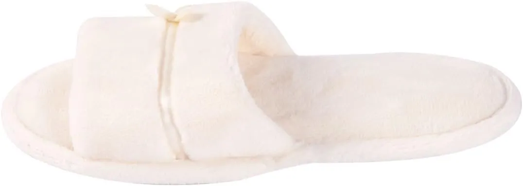 Home Slipper Open Toe Slippers Womens Soft Fuzzy Flannel Memory Foam Non-Slip Indoor Slippers