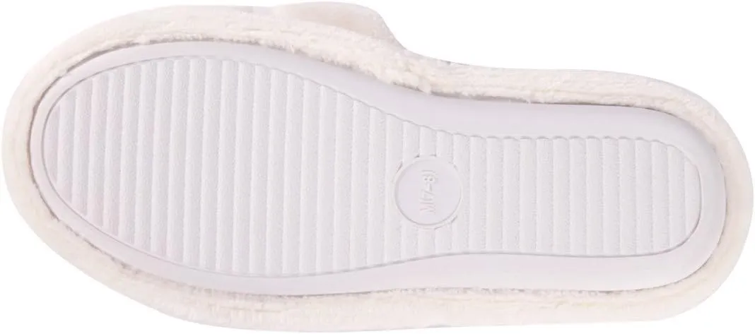 Home Slipper Open Toe Slippers Womens Soft Fuzzy Flannel Memory Foam Non-Slip Indoor Slippers