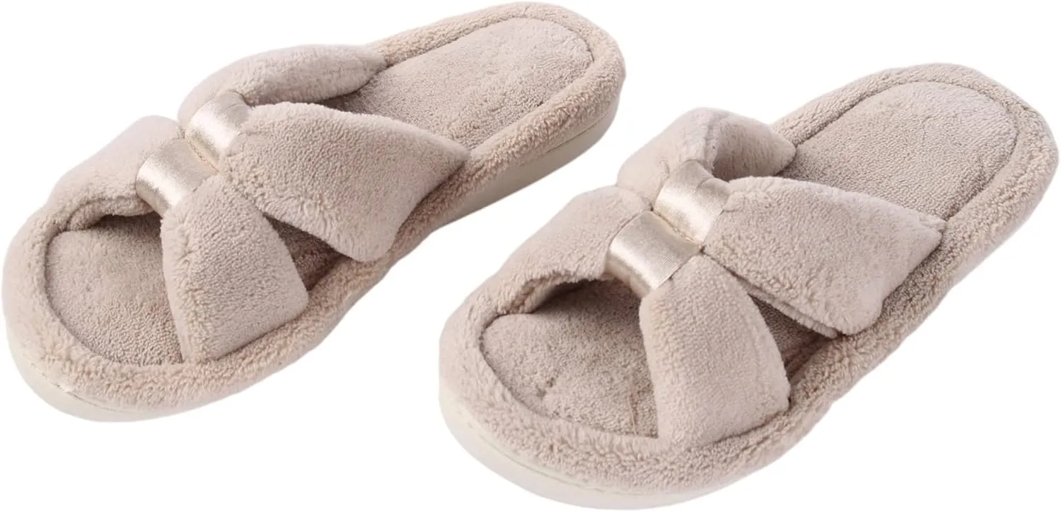 Home Slipper Women's Warm Cute Long Fleece Plush Indoor House SPA Slippers Clogs